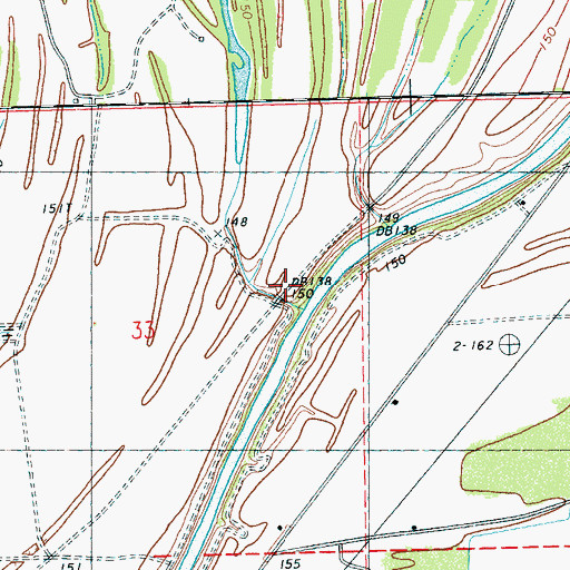 Topographic Map of Saint James Church (historical), MS
