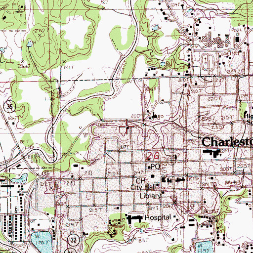 Topographic Map of Saint John Baptist Church, MS
