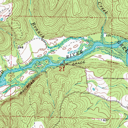 Topographic Map of Poe (historical), AR