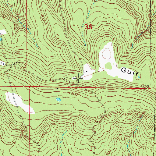 Topographic Map of Racket Ridge (historical), AR