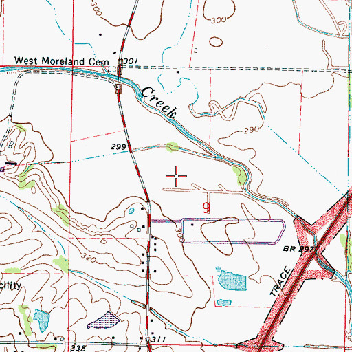 Topographic Map of Bissell Baptist Church, MS