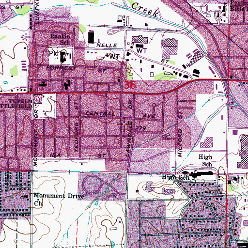 Topographic Map of Boggan Grove, MS
