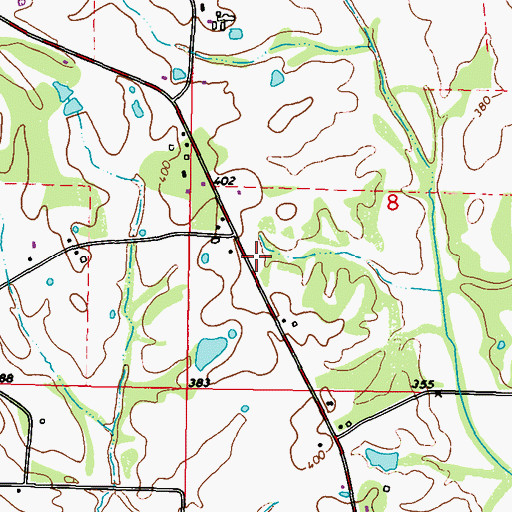 Topographic Map of Bryson School (historical), MS