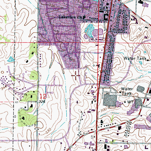 Topographic Map of Clark School (historical), MS