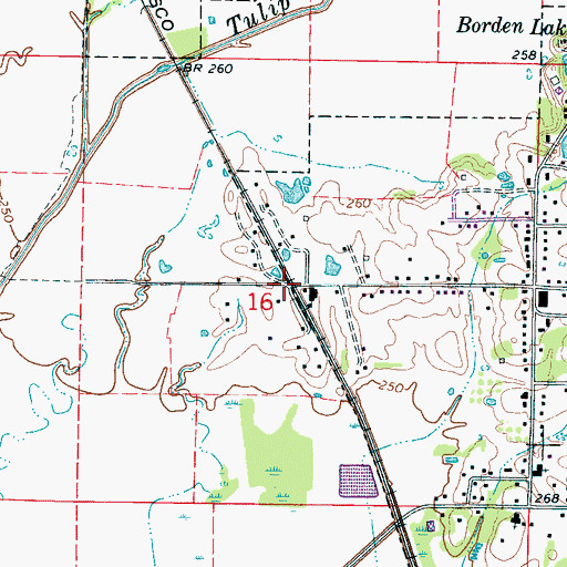 Topographic Map of Faith, Hope and Charity Pentecostal Church, MS