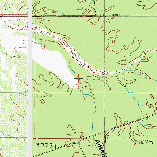 Topographic Map of Antelope Ravine, AZ