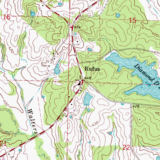 Topographic Map of Antioch Church, MS