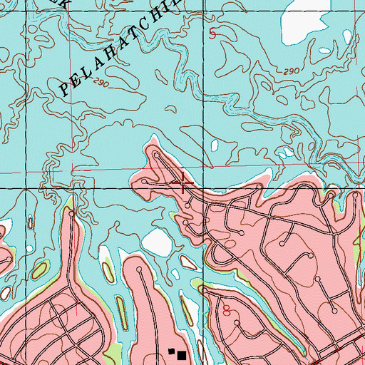 Topographic Map of Audubon Point, MS