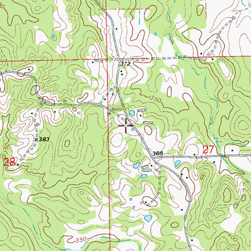 Topographic Map of Belles Store (historical), MS