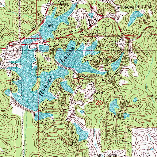 Topographic Map of Cleary Heights, MS