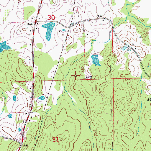 Topographic Map of Enochs Mill (historical), MS