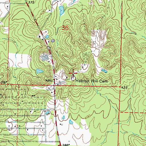 Topographic Map of Hebron Church (historical), MS