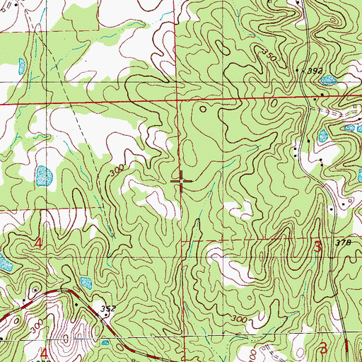 Topographic Map of Hickory Ridge School (historical), MS
