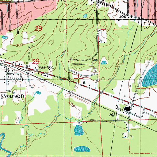 Topographic Map of Howell (historical), MS