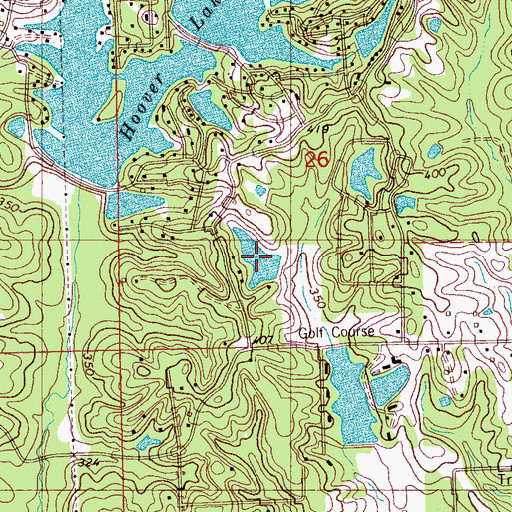 Topographic Map of Lake Mary, MS