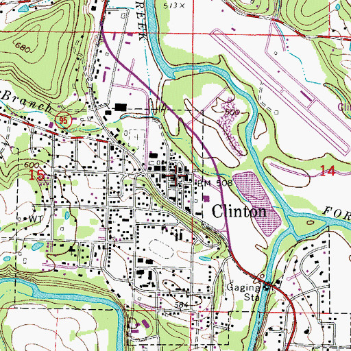 Topographic Map of Van Buren County Courthouse, AR