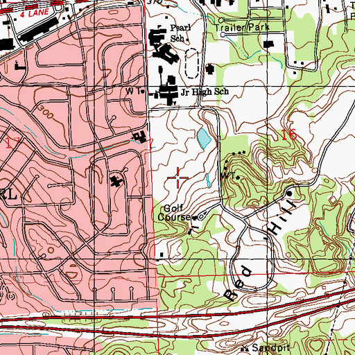 Topographic Map of Niknar Country Club, MS