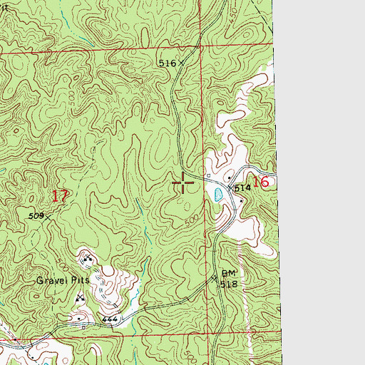 Topographic Map of Rockhill School (historical), MS