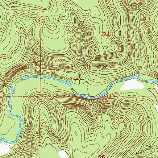 Topographic Map of Williams Gulf (historical), AR
