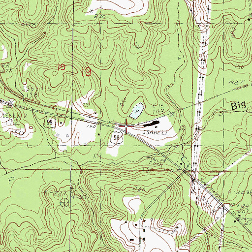 Topographic Map of Isabell (historical), MS