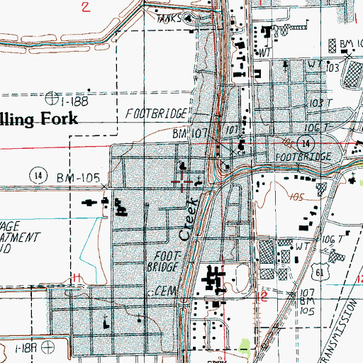 Topographic Map of First Baptist Church, MS