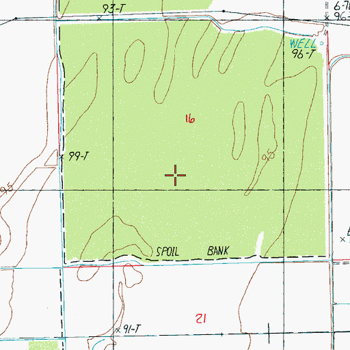 Topographic Map of Indian Bayou State Wildlife Area, MS