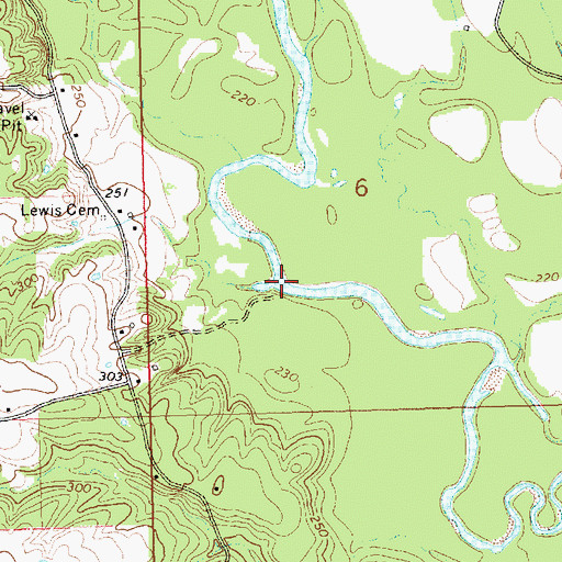 Topographic Map of Stallings Ferry (historical), MS