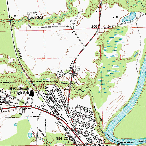 Topographic Map of Riverside Baptist Church, MS