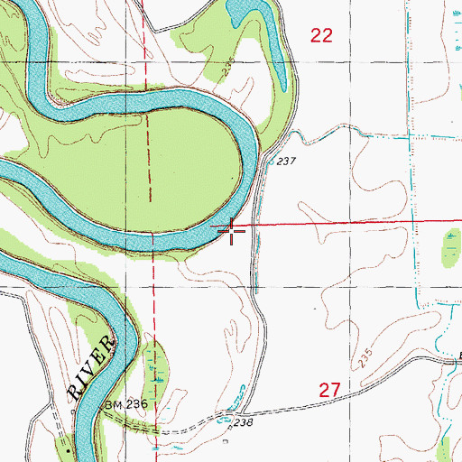 Topographic Map of Paradise Landing, AR