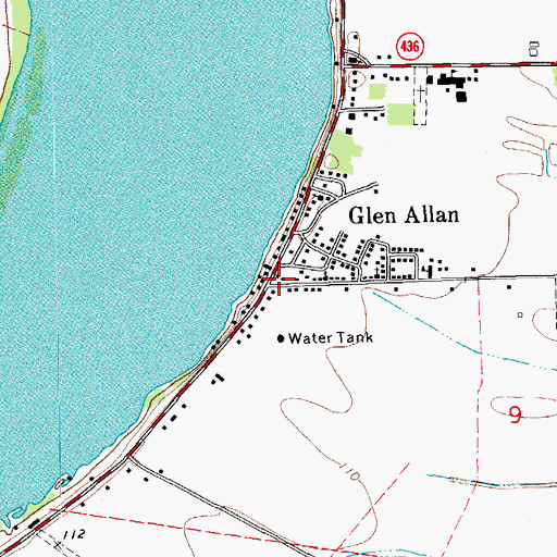 Topographic Map of Allan Chapel, MS