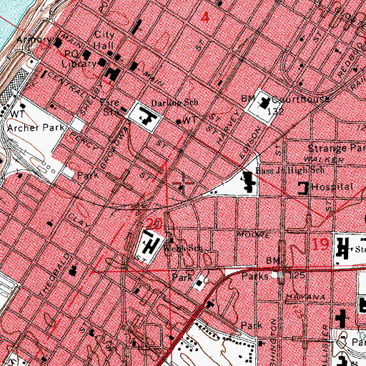 Topographic Map of Bethlehem Missionary Baptist Church, MS