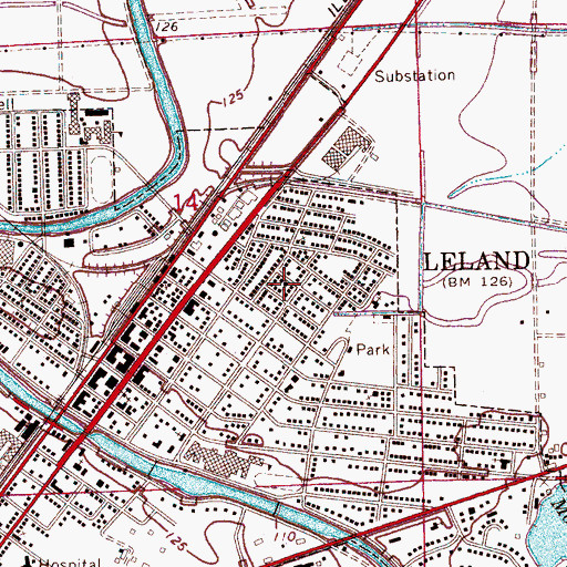 Topographic Map of Beulah Grove Baptist Church, MS