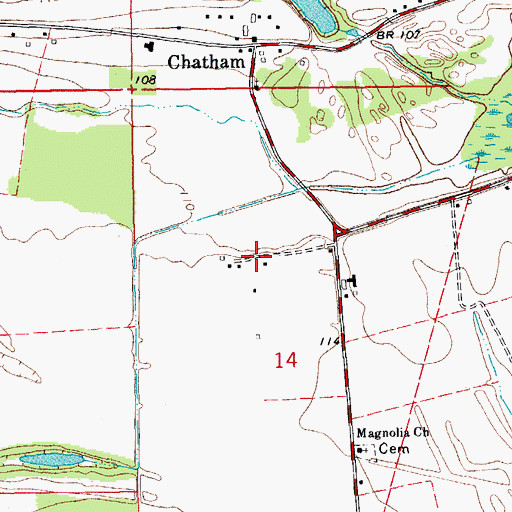 Topographic Map of Byrne City, MS