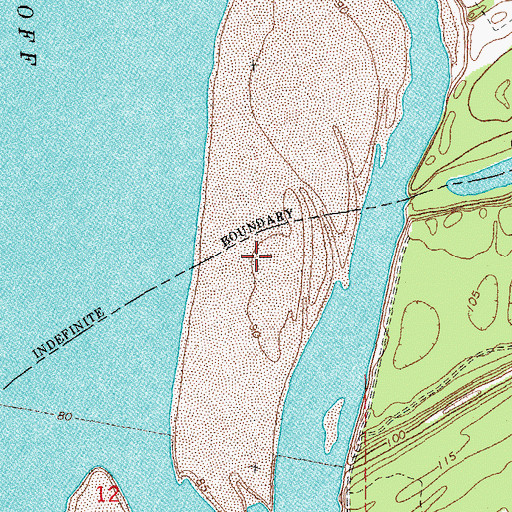 Topographic Map of Carolina Bar, MS