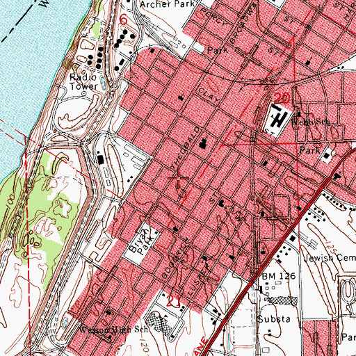 Topographic Map of Church of the Lord Jesus Christ of the Apostolic Faith, MS