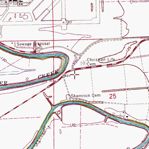 Topographic Map of Cold Springs (historical), MS