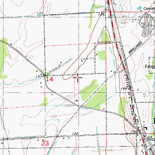 Topographic Map of Township of Planters, AR