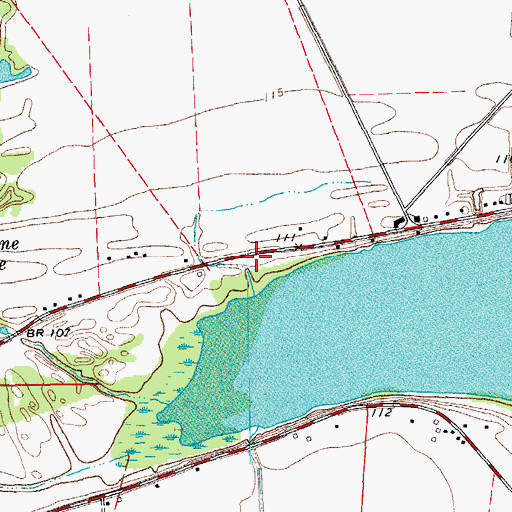 Topographic Map of Evening Star Church (historical), MS