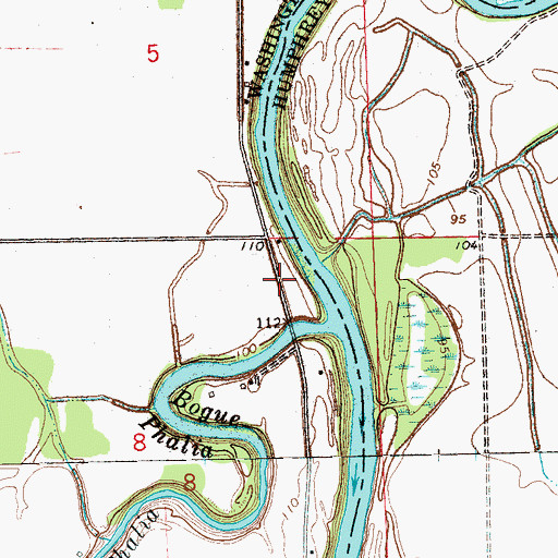Topographic Map of Floyd, MS