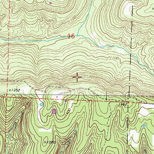 Topographic Map of Township of Cedar Creek, AR