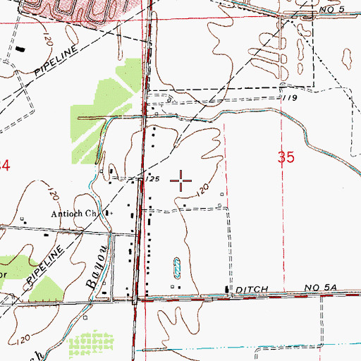 Topographic Map of Greenville Christian School, MS