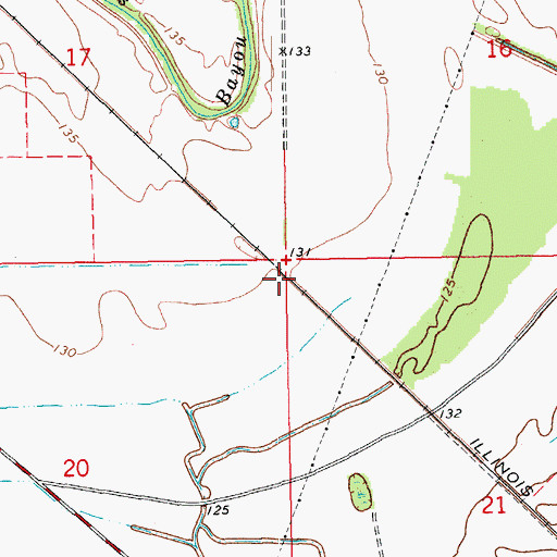 Topographic Map of Hunt, MS