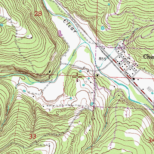 Topographic Map of Township of Chester, AR