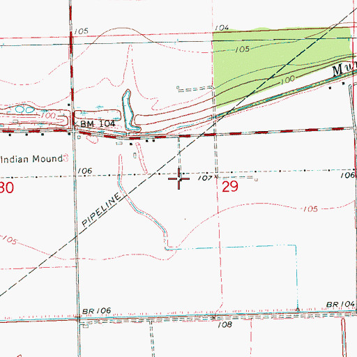 Topographic Map of Kongo, MS