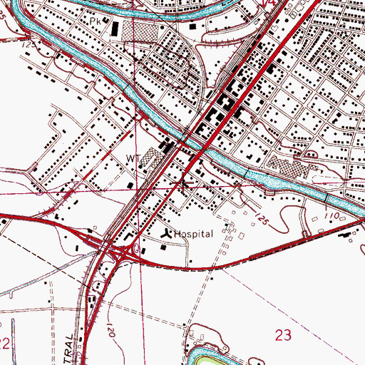 Topographic Map of Leland Presbyterian Church, MS