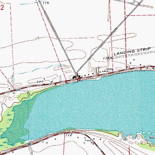 Topographic Map of Leota, MS