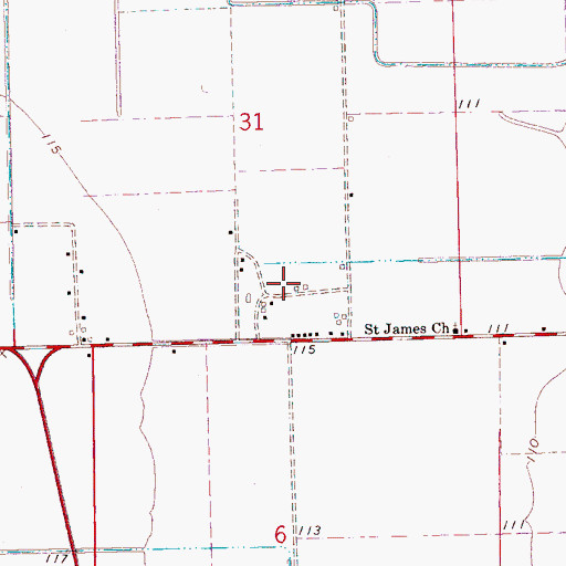 Topographic Map of Manhattan, MS