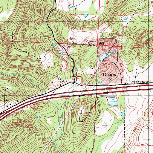 Topographic Map of Township of Dora, AR