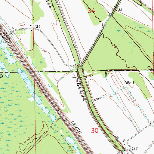 Topographic Map of Morning Star Church (historical), MS