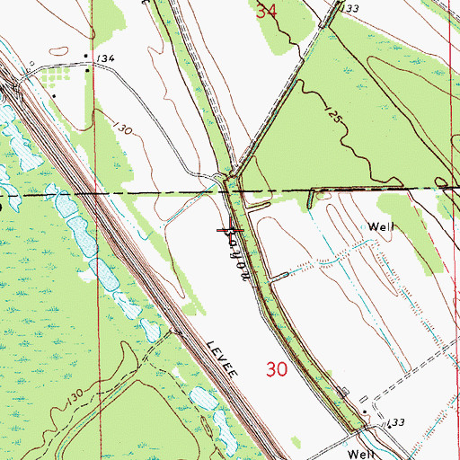 Topographic Map of Morning Star School (historical), MS